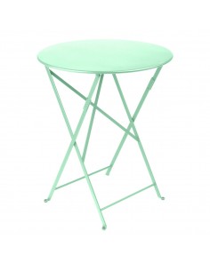 Table Bistro pliante métal D.60 cm vert opaline - Fermob
