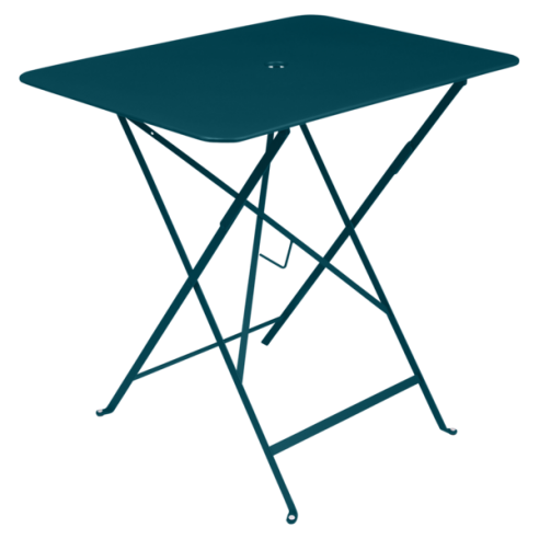 Achat Table pliante métal rectangle 77x57 cm Bistro 4 places - Fermob Bleu Acapulco