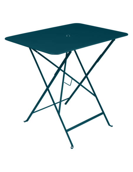 Achat Table pliante métal rectangle 77x57 cm Bistro 4 places - Fermob Bleu Acapulco