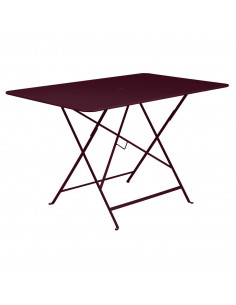 Table pliante Bistro Cerise noire métal rectangle 117x57cm - 6 places - Fermob