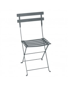 Achat Chaise de jardin pliante Bistro Gris Orage métal - Fermob