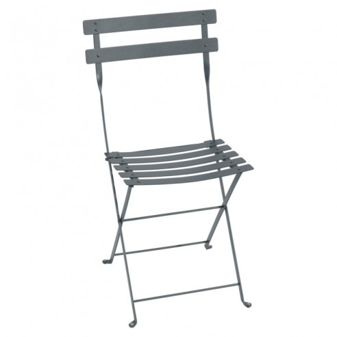 Achat Chaise de jardin pliante Bistro Gris Orage métal - Fermob