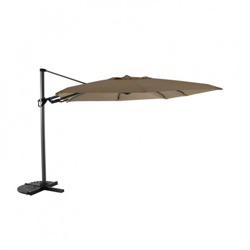 Achat ROYAL GARDEN - Parasol déporté Deluxe 3x3 m - Flip Flap - Taupe Chiné