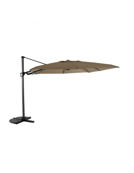 Achat ROYAL GARDEN - Parasol déporté Deluxe 3x3 m - Flip Flap - Taupe Chiné