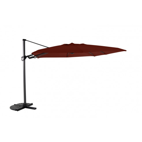 Achat ROYAL GARDEN - Parasol déporté Deluxe 3x3 m - Flip Flap - brique chiné