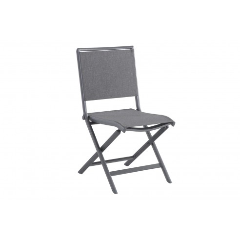 Achat CREADOR - Chaise de jardin ARA pliante - Aluminium et polyester - Gris