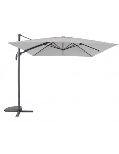 MWH - Parasol déporté Samos en aluminium 2.5 x 2.5 m - Gris Clair