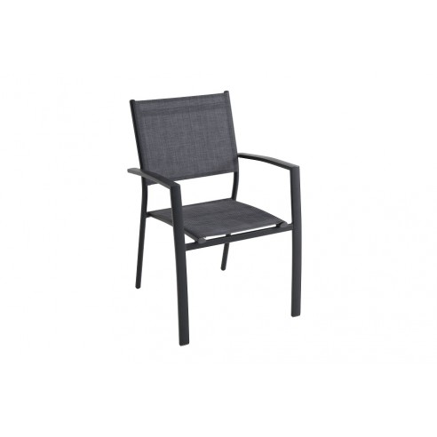 CREADOR - Fauteuil de jardin FARO - Aluminium et textilène - Gris