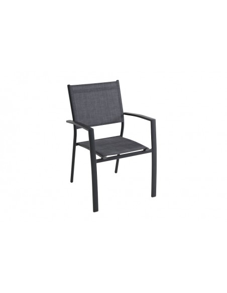 CREADOR - Fauteuil de jardin FARO - Aluminium et textilène - Gris