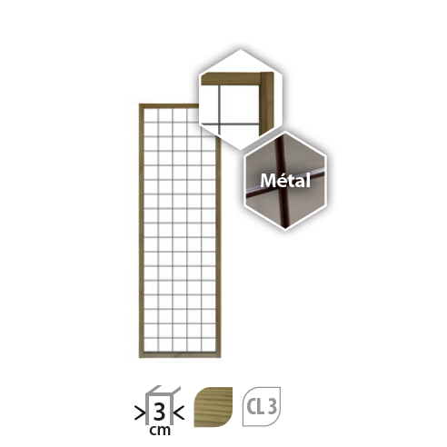 Achat Treillis bois et métal H.1,80 m - Largeur 60 cm Forest style