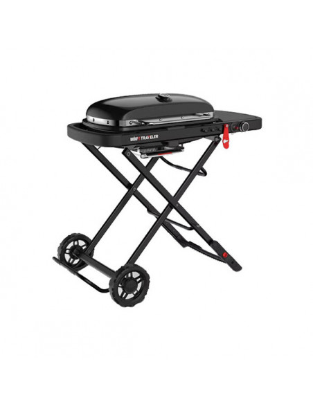 Barbecue à gaz Weber Traveler Stealth noir avec chariot noir