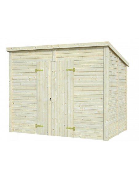 Abri bois Leif 4.6 m² avec plancher en bois massif 16 mm