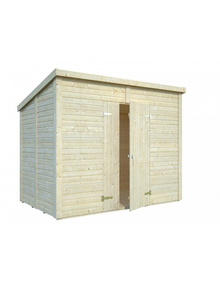Abri bois Leif 4.6 m² avec plancher en bois massif 16 mm