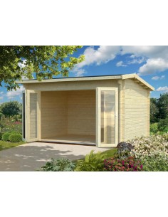 Abri de jardin Ines 11.7 m² avec plancher en bois massif 44 mm
