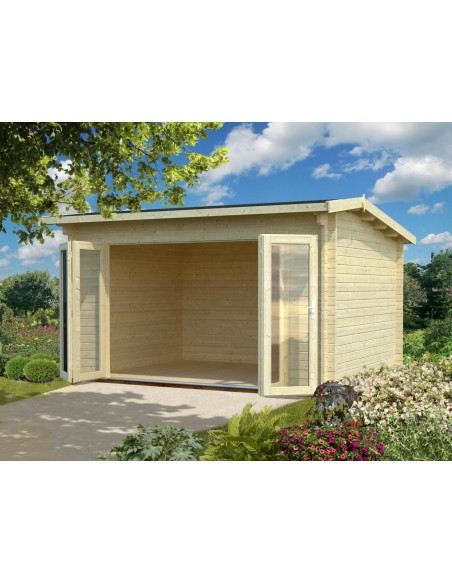 Abri de jardin Ines 11.7 m² avec plancher en bois massif 44 mm