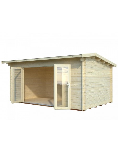 Abri de jardin Ines 14.4 m² avec plancher en bois massif 44 mm