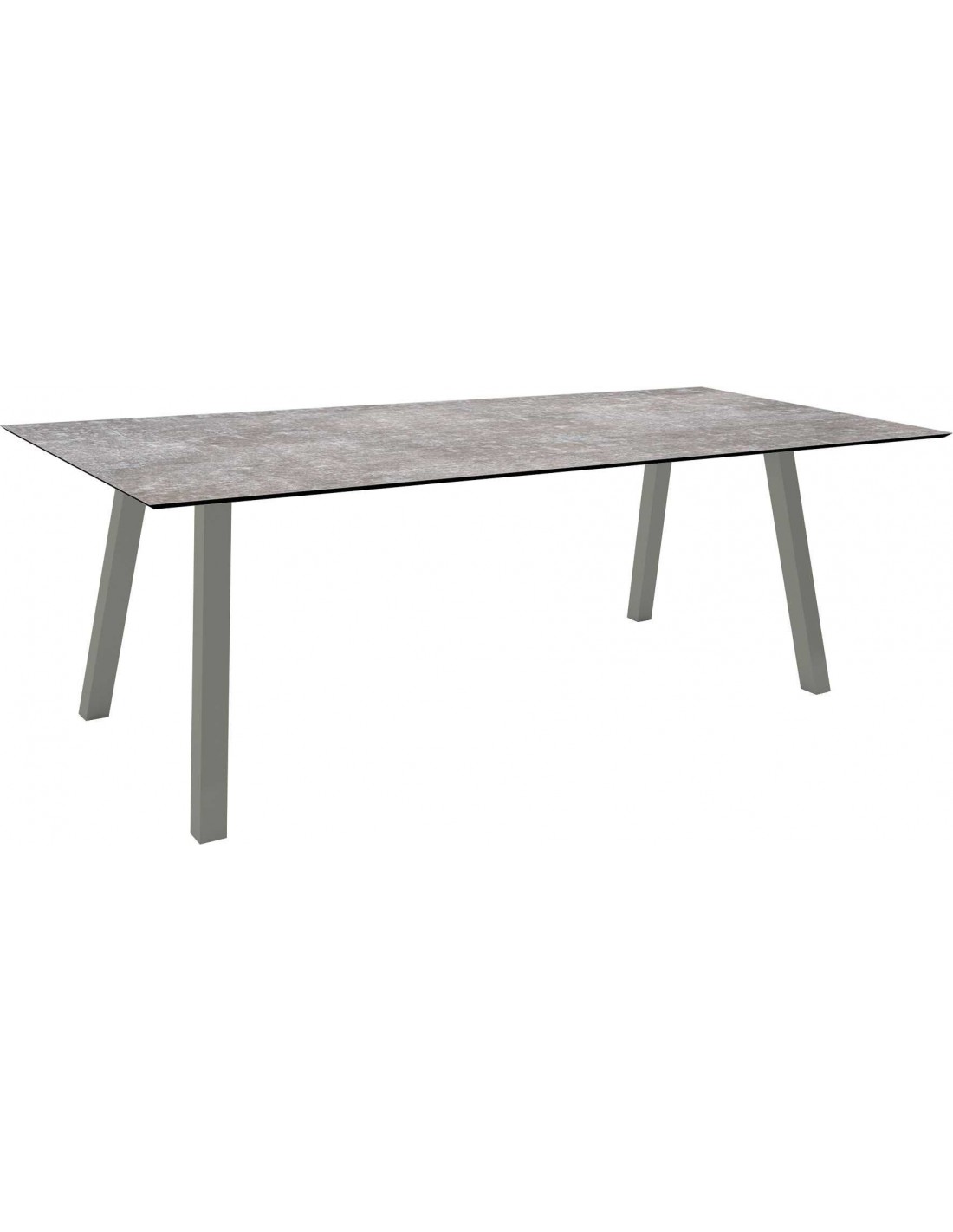 Table de jardin Interno 220x100 cm Aluminium graphite et HPL Stern.