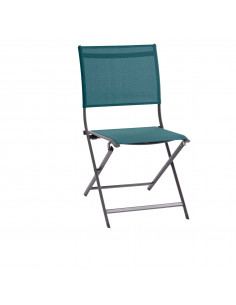 Achat chaise AXANT pliable - Aluminium et texaline - bleu canard / Graphite - Héspéride