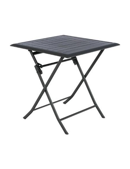 Achat Table de jardin Azua pliante 2 places - Aluminium graphite - Hespéride
