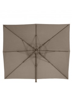 Parasol déporté Eléa L.3 x P.4 m - Toile polyester 250g/m² noisette - Hespéride