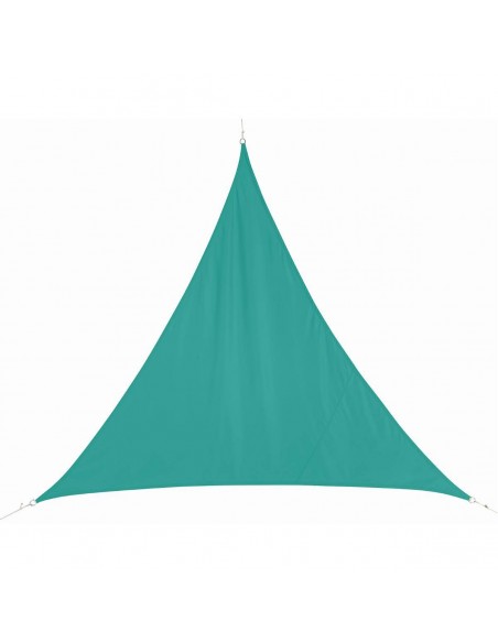 Voile d'ombrage Curacao triangulaire 3 x 3 x 3 m - Polyester - Emeraude - Hespéride