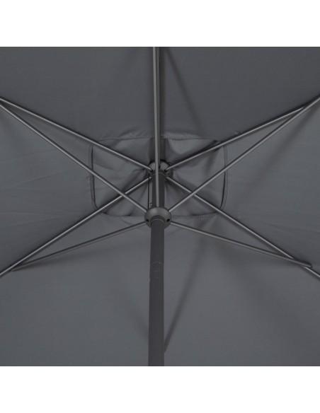 Parasol droit Loompa rectangulaire 2 x 3 m à manivelle - Taupe