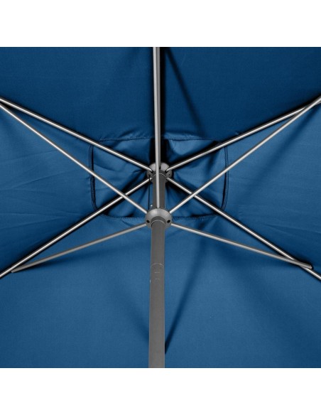 Parasol Loompa rectangulaire 3x2 m bleu indigo - à manivelle - Hespéride