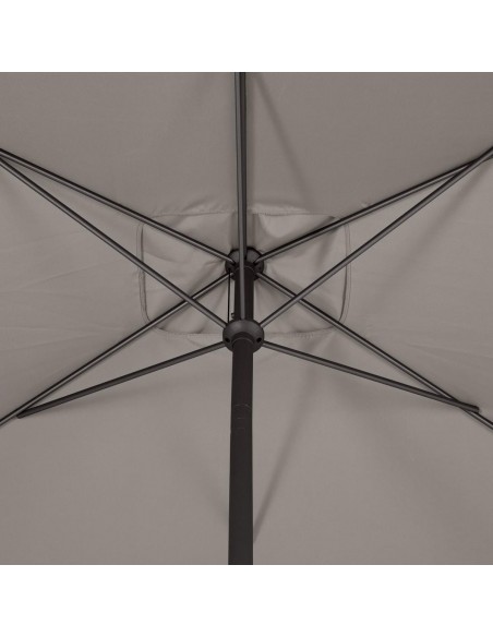 Parasol Loompa rectangulaire 3x2 m taupe - à manivelle - Hespéride
