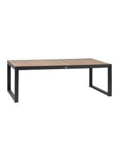 Table Corvo extensible 12 places - Acacia/Aluminium Hesperide