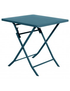 Table pliante carrée Greensboro 2 places - Bleu Canard