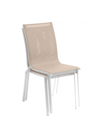 Chaise empilable axant Lin / Blanc - Hespéride