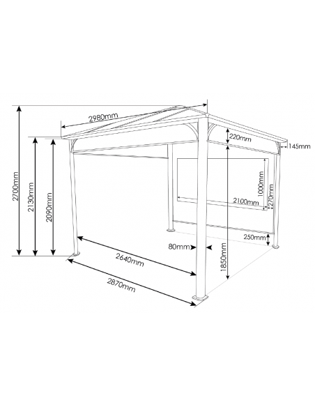 COULEURS DU MONDE - Toiture en polycarbonate pour tonnelle IDEAL