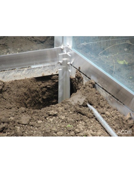 Serre de jardin R306 Blackline 13.6 m² en verre trempé sécurit