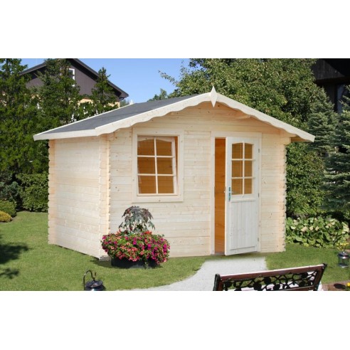 Abri de jardin Emma 4.8 m² en bois massif 28 mm