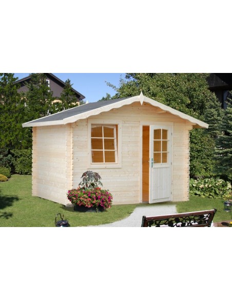 Abri de jardin Emma 4.8 m² en bois massif 28 mm