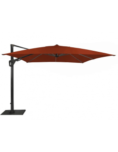 Parasol déporté Elios Sunbrella - 3 x 3 m - Orientable - Sienne proloisirs océo