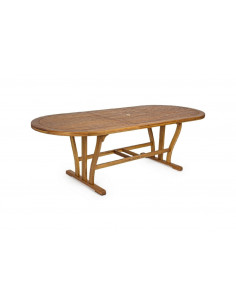 Achat Table ovale extensible NOEMI - Bois d'acacia - 180/240 X 90 cm - BIZZOTTO