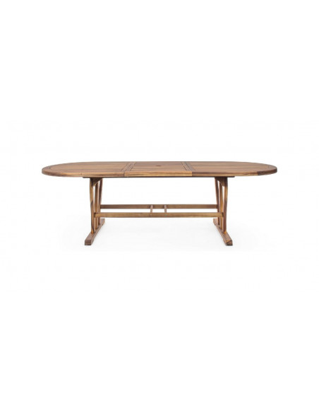 Achat Table ovale extensible NOEMI - Bois d'acacia - 180/240 X 90 cm - BIZZOTTO