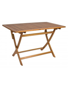 Table pliante rectangle NOEMI - 120 x 70 cm - Bois d'acacia - BIZZOTTO