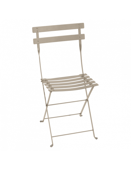 Chaise de jardin Bistro pliante en métal - muscade