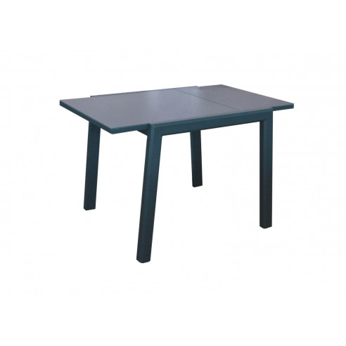 Achat Table ELISE - 80/120x80 cm en aluminium / verre - Graphite / Gris - PROLOISIRS