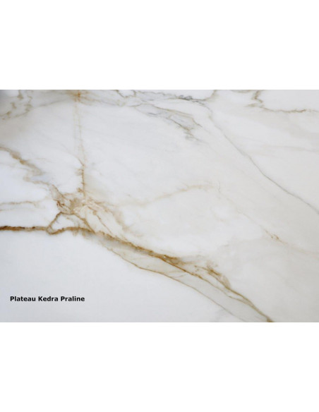 Table Amber extensible 180/240x100 - Alu/Kedra - Blanc/Praline proloisirs océo