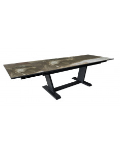 Table extensible Amber180/240x100 Aluminium/Dekton - Graphite/Trilium proloisirs