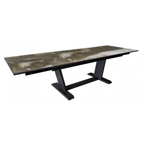 Table extensible Amber180/240x100 Aluminium/Dekton - Graphite/Trilium proloisirs