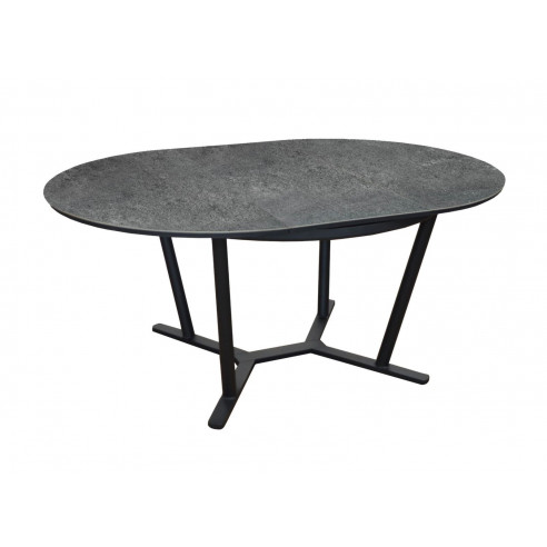 Table Valenza 125/175  x 125 en aluminium / SPC  - Graphite / Gris