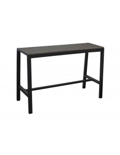 Table haute Antonino - 160 x 66 cm Aluminium/Lattes - Graphite oceo proloisirs