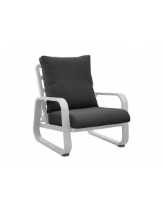 Fauteuil sofa Antonino réglable en aluminium - Blanc / Gris