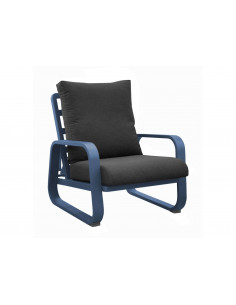 Fauteuil Antonino sofa réglable en aluminium - Bleu / Gris
