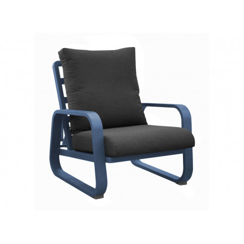 Fauteuil Antonino sofa réglable en aluminium - Bleu / Gris