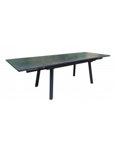 Table de jardin extensible Agra 150/200/250x90 cm - Alu/HPL - Graphite